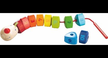 Haba Rijgspel Cijferdraak - Educatief speelgoed voor 2+ jaar - 11-delig