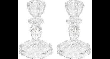 Allecto Premium - Glazen kaarsenhouder voor Kerstmis, bruiloft en verjaardagsfeest - Sfeervolle decoratie