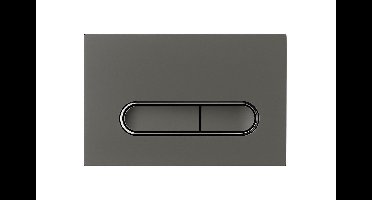 Profielenloods - Bedieningspaneel gun metal chroom - Passend op Geberit up 300 up320 up720 - Ovaal