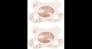 Difrax Natural Fopspeen - Newborn - Blaadjes - Roze - 2 Stuks