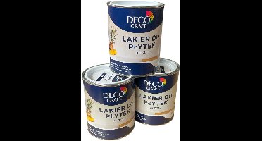 Deco Craft Lakier do Płytek – Transparante Tegellak op Waterbasis – 3 × 0,75 L – Voor Keuken & Badkamer – Glanzende Afwerking