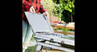 Pack Roestvrijstalen vouwbarbecue voor houtskool en Oplaadbare en flexibele elektrische aansteker InnovaGoods