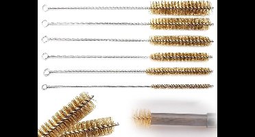 Messing Buisborstelset - Reinigingsborstels voor Buizen - 6 Stuks