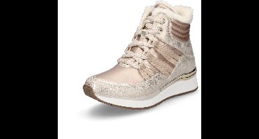Marco Tozzi dames veterboot beige metallic