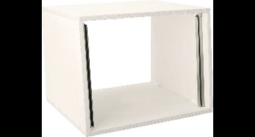 MUSIC STORE Studiorack 8HE berk MP bouwpakket, wit, 7° schuin - Studio racks