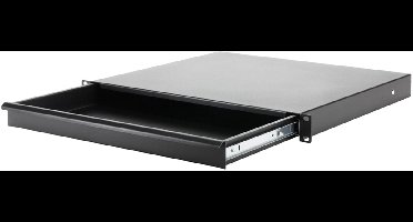 87401E 19 inch rackschuiflade 1 HE Staal