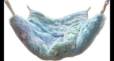 Koraal blauw - inkruiphangmat - hangmat voor ratten en kleine knaagdieren - 29 x 29 cm