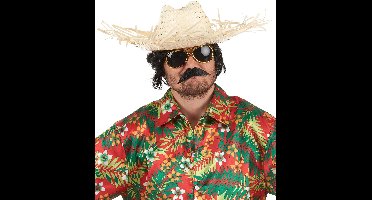 Vegaoo - Strooien Hawaii hoed voor volwassenen