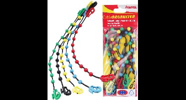 5x Pearl Fix kabelbinders, snelbinders, 36 cm, gekleurd