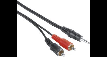 Audiokabel 5m 3,5 mm jackplug - 2 RCA-pluggen