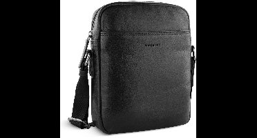 bugatti Leren schoudertas Savona Crossover Bag Black zwart