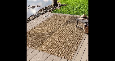 Mia’s Teppiche Soil – robuust in- & outdoortapijt met modern lijnpatroon, naturel 160 x 230 cm