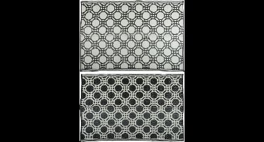 Esschert Design Buitenkleed cirkels 174x121 cm zwart en wit OC17