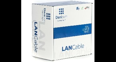 DANICOM CAT6 FTP 100 meter kabel op rol soepel - PVC (Fca) - Trekdoos - Internetkabel - Netwerkkabel - UTP kabel