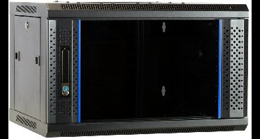 DSIT 6U wandkast met glazen deur 600x450x368mm (BxDxH) - serverbehuizing - serverrack - serverkast - 19 inch - Wandkast