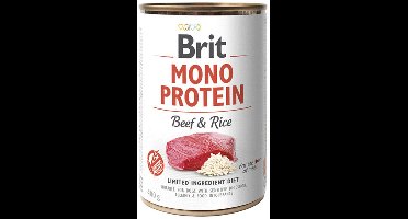 Brit Blik Care Mono Protein 400 g - Hondenvoer - 6 x Rundvlees&Rijst