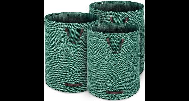 Gardebruk 3x Tuinafvalzak - 77x67cm Opvouwbaar 280L Volume 50kg - Groen