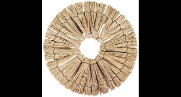 Wanddecoratie Boho riet naturel 22cm