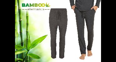 Bamboe Pyjama Broek Heren - Antraciet - Maat M - Pyama Heren Volwassenen - Loungebroek Heren Pyjama Volwassen