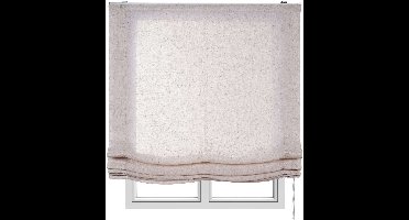 Storesdeco - Vouwgordijn zonder stokken, doorschijnend, Beige, 60x175 cm