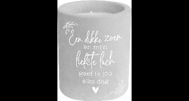 Kaarsje Dikke zoen - 6,5x6,5x8 cm - Cement