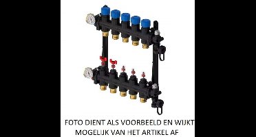 Uponor Vario M verdeler met debietmeter FM 4x G3/4", euroconus 1085946