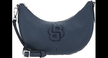 BOSS schoudertas Anett Halfmoon Crossbody Bag Open Blue blauwgrijs
