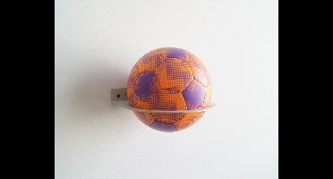 STERKSTAEL Ball Greige ø 20cm - industriële balhouder muur - wandbevestiging - kleur grijs beige - poedercoating - staal