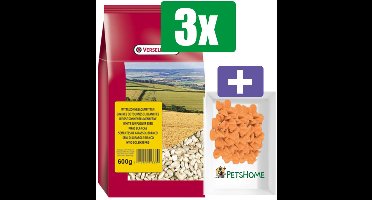 Versele Laga Voedermiddel Witte zonnebloempitten 600 g – 3 Zakken – Inclusief 6 stuks PetsHome Fruitkuipjes