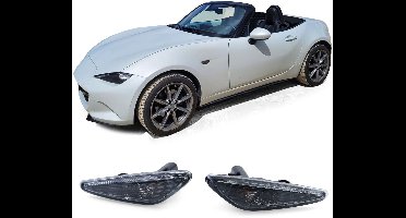 Zijknipperlichten Knipperlichte Zijscherm Zwart Smoke Geschikt voor Mazda 5 CW 10-13 6 GH 07-13 MX5 ND RX8