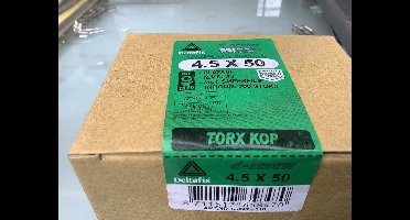 Deltafix spaanplaatschroef platkop / torx r.v.s. a2 4.5 x 50 mm 200 st.