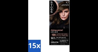 SYOSS - Coloration 4-1 Middenbruin - Haarverf - Grijsdekking - Vermindert Haarbreuk - Bulkverpakking - 15 stuks