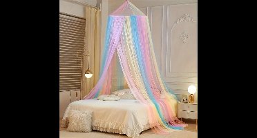 Boraboi® Regenboog Klamboe voor Kinderen - Decoratieve en Functionele Baldakijn voor Binnen en Buiten