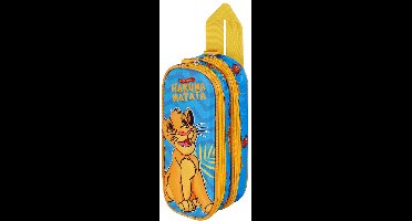Karactermania - Disney - Simba De Leeuwenkoning - The Lion King - 3D Pennenzak - Potloden Etui met Dubbele Rits - Pennenetui - Blauw