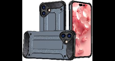 Hurtel Hybrid Armor Hoesje Voor Iphone 16 Plus Met 360° Schokbescherming