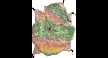 Koraal groen dubbeldekker - hangmat voor knaagdieren - Ratten, hamsters en degoes - 29 x 29 cm - Super zacht