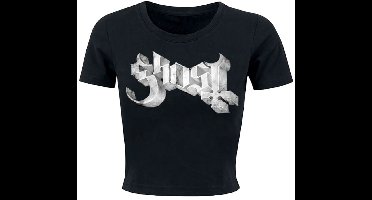 Ghost Marble Logo Dames T-shirt - zwart - XL