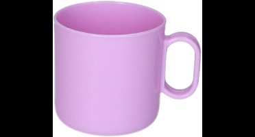 Plasticforte onbreekbare Drinkbekers - kunststof - 320 ml - paars - kinderen - camping - mokken