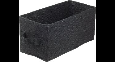 LAVITA® Opbergmand Textiel - 15x31x15 Zwart - 1 stuk - Opbergbox Kast Organizer Opbergdoos - Kastlade Verdeler Voor Kleding Ondergoed Badkamer Kledingkast - Vouwdoos Stoffen Doos Opbergdozen