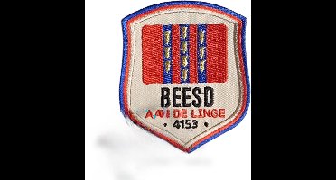 Strijkembleem - Beesd - Aan de Linge - 4153 - 8x6.5cm
