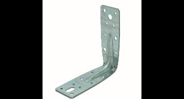 Hoekanker met ril 125x125 mm per 4 stuks – 46x2,5 mm – verzinkt staal – versterkt L-anker – montagehoek