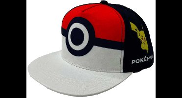 Pokémon Pet – Pokéball Design met Pikachu – Snapback Cap – Verstelbaar – Unisex – Leeftijd 5+
