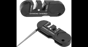 Knife Sharpener 2pcs, 8 x 3 x 1.5cm Portable Diamond Tapered Rod, Pocket Pal Knife Sharpener, for Camping Hiking Alloy Ceramic Diamond Material