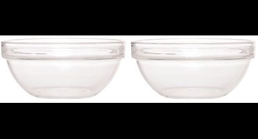 Luminarc Slakom - 2x - dia 26 cm - glas - Salade schaal - Schalen en kommen - Keuken accessoires