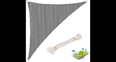 warraich-Voortent Zonnescherm – Ademend HDPE Windscherm met UV-bescherming in Grijs-4,2x4,2x6 m