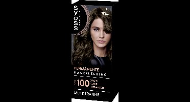 SYOSS Permanent Coloration 5-1 - Haarverf - Permanente Haarkleuring - Lichtbruin – Grijsdekking – Vermindert Haarbreuk - 1 stuk