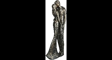 Sculptuur by rawa de kus 4x13x30 cm - bronskleurig -resin
