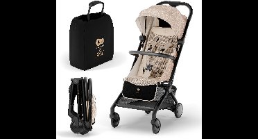 Kinderkraft PILOT 2 Compacte Reisbabywagen – Lichtgewicht 8 kg – Eénhandig Inklapbaar – Cabin‑size – Whisper Dune