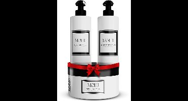 MOHI Intense Repair Set met Shampoo, Conditioner, Haarmasker & Hoofdhuid Massage Borstel - Herstelt droog en beschadigd haar - Voedt, versterkt en laat het glanzen