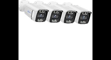 Beveiligingscamerasysteem - met 8 CH POE HD NVR - 4 camera's - 5 Megapixels